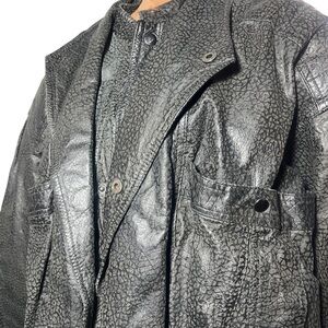 80s Dannimac Black Leather Textured Jacket
